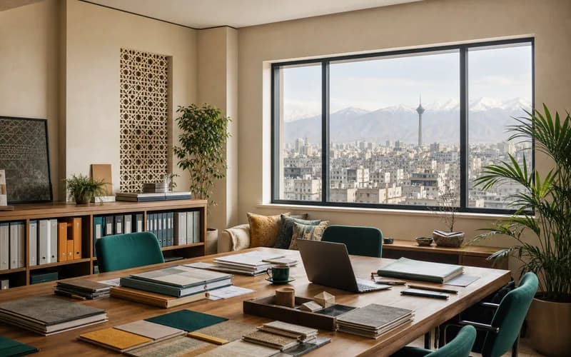 تصویر مفهومی فضای کاری ساینا مارکت در تهران